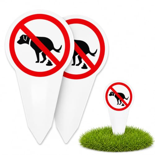 NIYATA Kein Hundeklo Schild 2 Stück, 30 x 15 cm,Schild Hunde Kacke Verboten | PVC Beidseitig Bedruckt, wetterfest mit UV-Schutz für Garten, Zaun, Park und Vorgarten