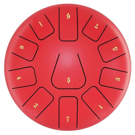 20,3 cm Stahlzungentrommel, 11 Noten, ätherische Trommeln, Tamburin, Yoga, Handpan-Trommel, Schlaginstrumente, Geschenk (Stil K)