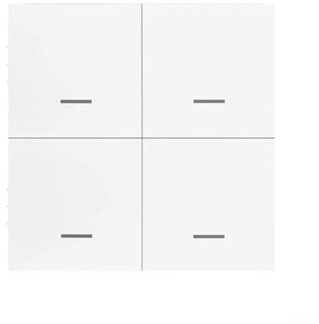 RANRAO 4-Gang-Smart-Szenenschalter, 12-Szenen-Druckknopf-Controller, Touch-Steuerung, WLAN, Weiß