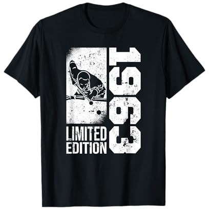 Billard Snooker-game Jahrgang 1963 Geburtstag Pool-Billard T-Shirt