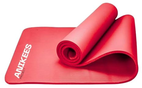 ANIKEES Extra Thick Yoga Mat, 183 x 60 cm, Multi-Purpose, NBR Foam Exercise mat, For Yoga, Pilates stre,tching, resistance work outs