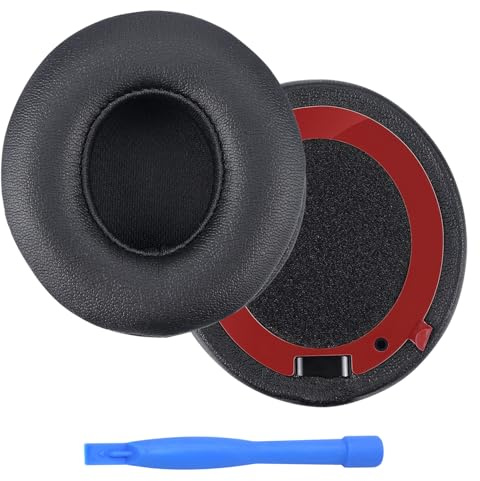 Ear Pads Replacement for Beats Solo 4 Wireless Headphones by MMOBIEL - Memory Foam and Protein PU Ear Pad Cushions - Noise Isolation Earpads Replacement – Black