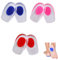 3pairs Heel Cushion Pads, Gel Heel Pads for Plantar Fasciitis, Heel Inserts, Heel Cups, Gel Heel Cups, for Plantar Fasciitis Heel Spur&Achilles Pain Relieve(Red,Pink,Blue)