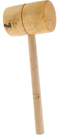 HYTROVE Large Wooden Mallet Wood Hammer Anti-Slip Handle Solid Woodworking Hammer for Carpentry and DIY Woodworking Tools