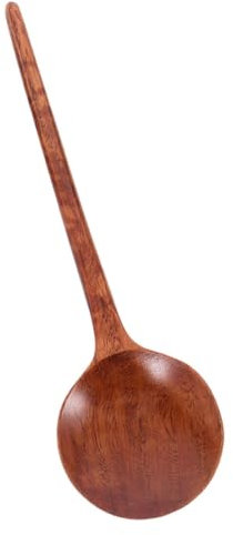 PartyKindom Cuillère à Soupe Ronde Pour Ramen Style Asiatique Ustensile Bois Capacité Importante Utilisation Cuisine Et Table