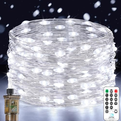 Forepin Catena Luminosa, 18M 150LED Luci Stringa LED con Spina 8 Modalità Lucine LED Decorative Catena di Luci Impermeabile per Esterno Interno, Adatto a Giardino, Feste, Natale Ghirlanda Luminosa
