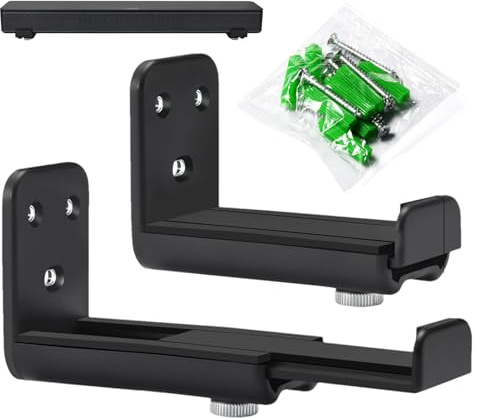 Ahuuen Soundbar Mount Floating Wall Mount Kit | Anti-Drop Soundbar Support with Extendable Depth 3.5-5.4 Inch for Under TV Home Bedroom