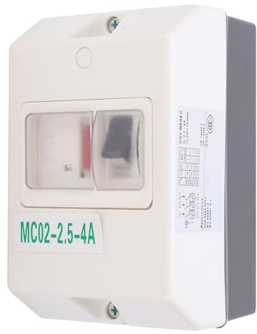 Fafeicy Interrupteur de Protection du Moteur, Disjoncteur 220V 380V 4A Protecteur Magnétique Thermique, pour Compresseurs de Pompes Motors électriques Industriels IP55 ABS Shell