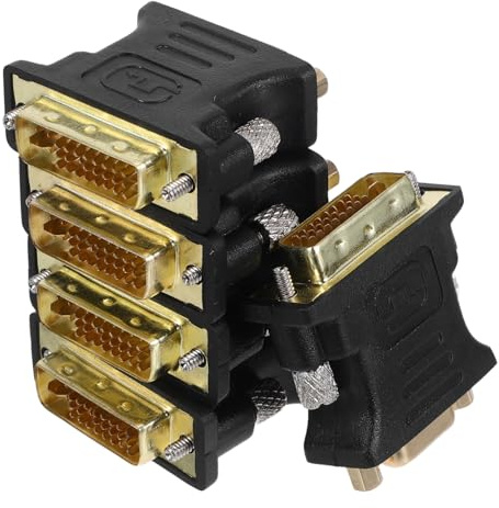 DIYEAH 5pièces Adaptateur Dvi vers Vga Convertisseur Mâle Femelle pour Écrans Ordinateur Lot de Adaptateurs pour Téléviseurs Et Projecteurs