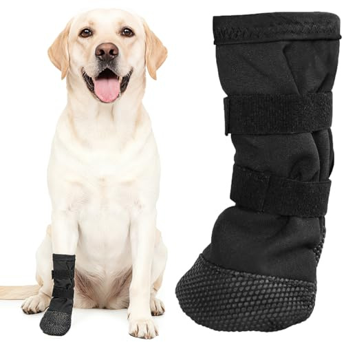 Voarge Hundeschuhe, Pfotenschutz Outdoor,Hundeschuhe zur Erholung,Hundeschuhe Pfotenschutz,für Pet Verletzung Recovery (L)
