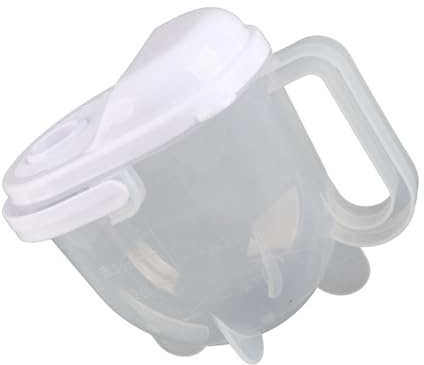 ZAWELIYO Ciotola per Lavare il Riso Scodella Fine con Scala Trasparente Detergente per Riso in ABS per, Multicereali, Fagioli, Comoda Rondella per con Manico