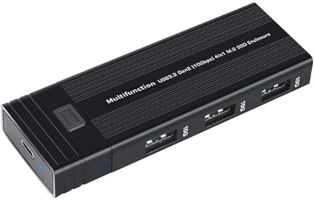 Buhdjfnke Box per unità A Stato M.2 NVME per Computer SSD Rimovibile Esterno da 10 Gbps USB 3.2
