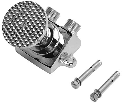KELFEEAO Foot Pedal Water Valve, Stainless Steel Foot Operated Faucet Touchless Silver Foot Pedal Valve for Basin Tap Bathroom and Outdoor