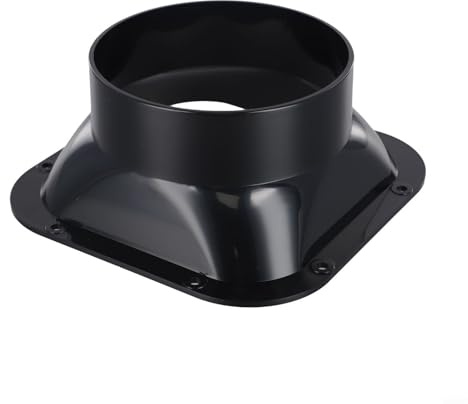 Minhe Connettore per condotto con flangia quadrata in plastica ABS, adattatore di sfiato leggero per aspiratore d'aria, facile da installare, per bagno, cucina, cappa in linea (120#)