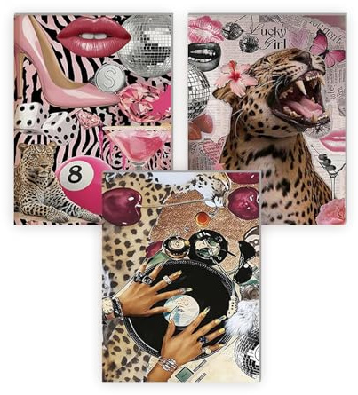 WEMEON 3 Stück Diamond Painting Erwachsene, 5D Diamond Painting Disko, DIY Diamant Painting für Anfänger and Wohndekoration 30x40cm