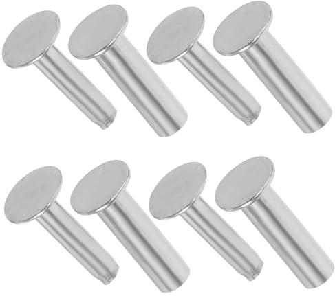 HORIALENCE Juego de 4 Pares de Remaches Sólidos para Mango de Cuchillo, Acero Inoxidable 1.4 Mm, Accesorios para Fijar y Reparar Mangos de Madera, Herramienta DIY para Bricolaje de Cuchillos