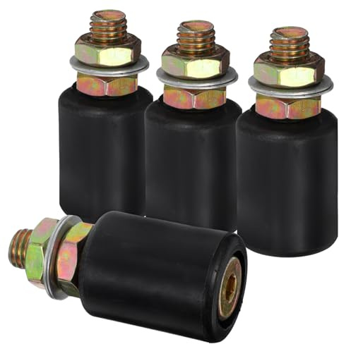 ABOOFAN Galets de Portail Coulissant Lot de 4 Pièces en Nylon Noir, Roulettes de Guidage Résistantes à L'usure des Vibrations pour Portes Coulissantes de Mobilier