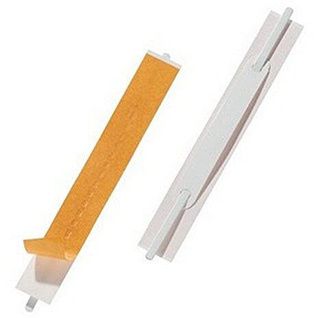 ELBA 100420794 selbstklebende Metallheftzunge mit Deckleiste 100er Pack aus PVC weiß Abheftvoprrichtung