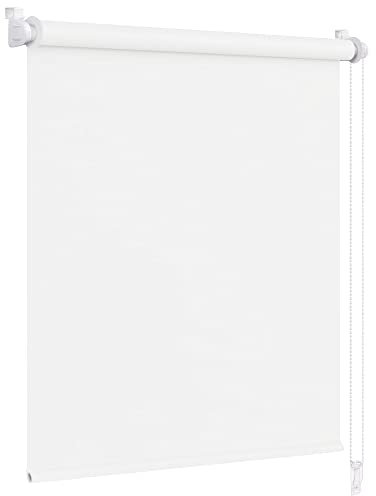 Victoria M. Klemmfix Verdunkelungsrollo ohne Bohren Rollo Seitenzugrollo Verdunkelung für Fenster und Türen, 95 x 230 cm, Weiß