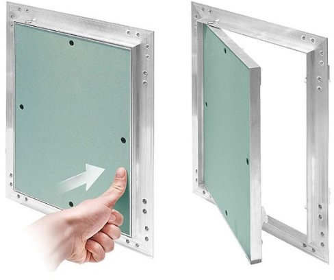 Awenta - KRAL9 Revisionsklappe - Revisionstür - Deckel - Wartungs-, Inspektionsklappe - mit Druckverschluss - für Wand und Decke - aus Aluminium und Gipskarton - Wasserfest - Innenräume 25x40cm