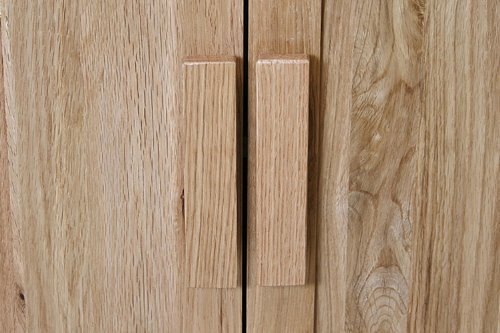 Dotty Deals Eiche massiv Bar Griff für Küche Schränke und Schubladen, Türgriff, Holz, 100% Holz, Braun, 23 mm x 30 mm