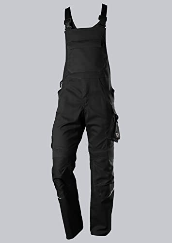 BP 1979-570-0032 Latzhose mit Kniepolstertaschen - Stretch-Hosenträger - Verstellbarer Bund - 65% Polyester, 35% Baumwolle - Normale Passform - Größe: 54n - Farbe: schwarz
