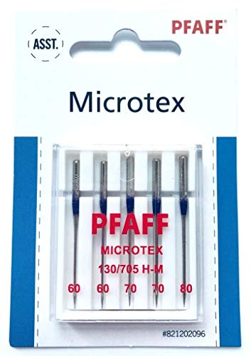 Original Pfaff Nähmaschinen Nadeln Microtex 130/705 H-M Stärke 60-80 für Pfaff Hobbymatic