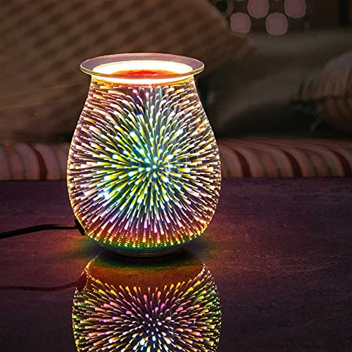 Candle-Brothers Elektrische Duftlampe Jupiter | Aromalampe mit Farben | Für Duftöle & Wachsmelts | Duftlicht für Wohnzimmer Schlafzimmer Büro | Stilvolles Raumduft | elektrische Lampe für Beduftung