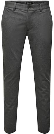 ONLY & SONS Chino byxor ONSMAKR Check Pants HY GW 9887 NOOS, svart, 33W x 32L