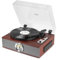 Fenton RP180 Platine Vinyle Lecteur CD Design Retro - Bois Foncé, Récepteur Bluetooth, Haut-Parleurs Intégrés, 33, 45 et 78 Tours, Sortie RCA, Radio FM, Contrepoids Réglable, Fonction Arrêt Auto