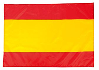 Bandera de España sin Escudo 100x70 cm. Bandera de España en suave y resistente poliéster con cintas de ajuste.
