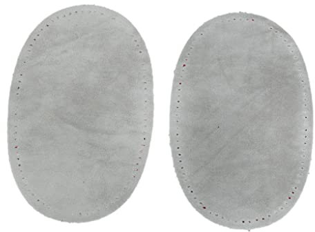 1 Paar ovale Aufnäher für Ellenbogen/Knie, Kordsamt, Jeans, Reparatur, Handwerk, Nähapplikation, Grau