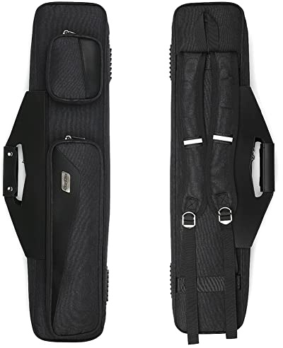 MangoRun Pool Queue Fall 4x4 mit Rucksack Riemen Tragetasche für 4 Pool Quees