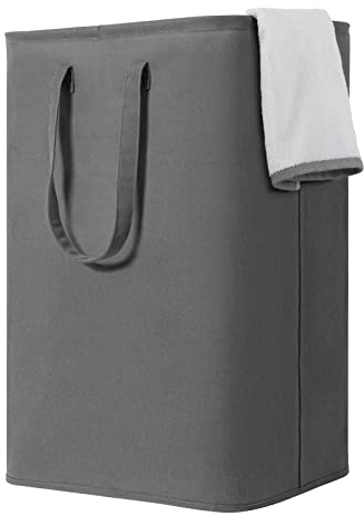 Chrislley 85L laundry basket Freestanding Laundry Hamper with Handle Large Collapsible Laundry Basket Laundry Bin for Clothes Washing Bedroom Grey