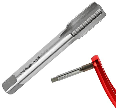 Richolyn 9/16-20 Gewindeschneider-Satz,HSS-Gewindebohrer | Gewindebohrer für Rechtshänder, Links- und Rechtspedal-Gewindebohrer-Reparaturwerkzeug, Gewindebohrer- -Zubehör