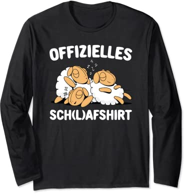 Camiseta Oficial Para Dormir Oveja Divertido Refrán Oveja Manga Larga