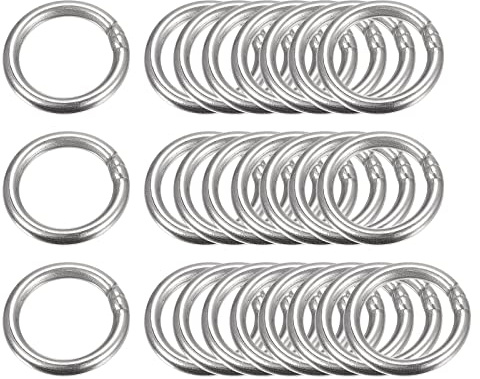 sourcing map 25 Stück O Ringe Edelstahl 304 Metallringe, 20 mm Außendurchm. 3 mm Dicke Geschweißter O-Ring für Befestigung Schrauben Haken Campinggürtel Hundeleinen Taschen Paracord Zubehör