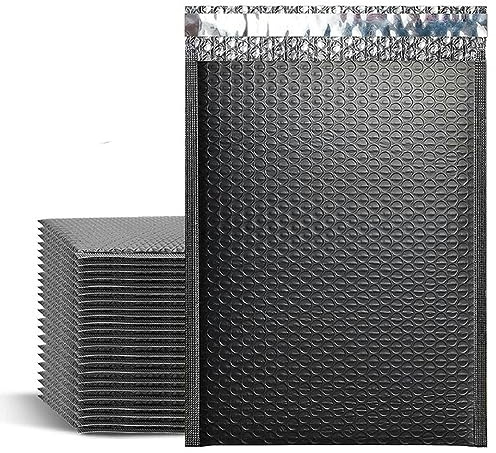 1–50 Stück Luftpolstertaschen, selbstklebende Versandtaschen, gepolsterte Umschläge, wasserdichte Versandumschläge, für Versandverpackungen, Schwarz, 1 Stück, 15 x 18 cm
