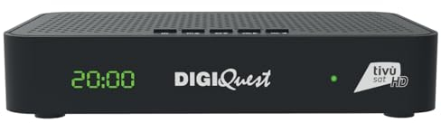 DIGIQUEST Decoder Combo Tivùsat Maximo | DVB-S2 e DVB-T2 |Telecomando 2 in 1 |Smartcard Tivùsat inclusa | Funzione di registrazione attivabile | Nero.