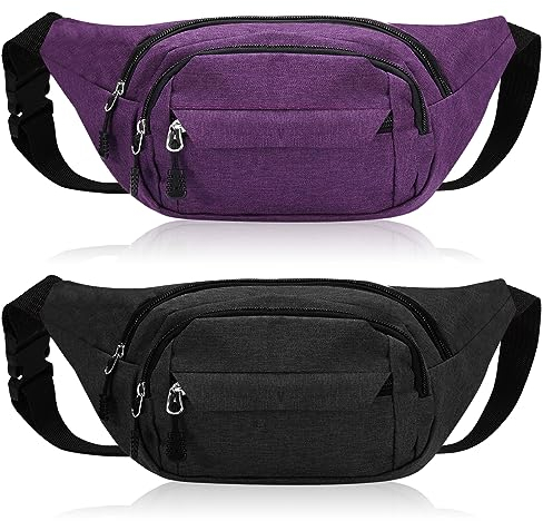 Jostift 2 Stück Bauchtasche für Damen und Herren Gürteltasche Hüfttasche Outdoor Sport Wasserdicht Hüfttasche, Verstellbarer Gurt Hüfttasche - Men Waist Pack
