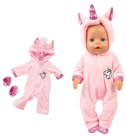 Abbigliamento per bambole, Abbigliamento per bambole per bambole da 35-43 cm, Set di vestiti per bambole, Set di costumi per bambole per ragazzi e ragazze, Accessori per bambole (Rosa)