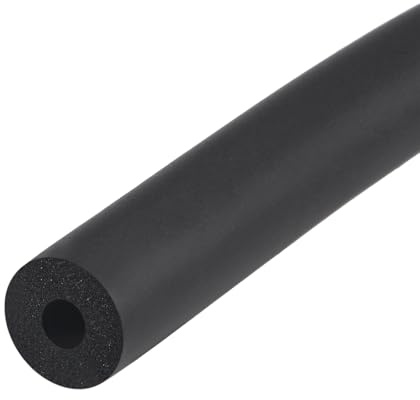 QUARKZMAN Schaumstoffschlauch für Griffunterstützung, Rohrisolierung außen Rohrummantelung, 3mm(1/8) ID 12mm(1/2) OD 1m Schwarz