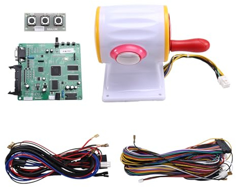 PAGJHRFJG Planche de 5 en 1 avec Manette de à Joystick et Manivelle pour Machine de Vidéo Arcade de Pêche à la Capture.