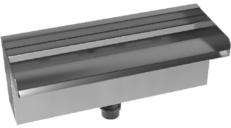 DUIMIMI 304 Piscina in acciaio inox cascata Spillway acqua caratteristica fontana per piscina, stagno di pesce, cortile, paesaggio all'aperto 300mm/11.8in, installazione flessibile (400 mm)