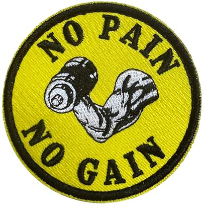 No Pain No gain Fitness Aufnäher Moral Patches Klett Stickerei Klettverschluss Für Taktische Kleidung Rucksack Baseballkappe Uniform Weste Hundegeschirr