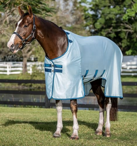 Horseware Fliegendecke Amigo Bug Buster Azure Blue/Navy & Electric Blue/ 140 cm (6'3)