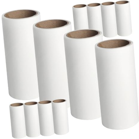 HYTROVE 16pcs Portable Lint Roller Set Refillable Sticky Hair Remover for Clothes Carpets Couches for Cat Puppy Hair Compact Easy to Use