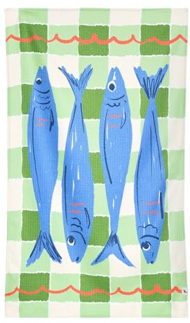 Dock & Bay Tea Towels - Quick-Drying Dish Towels in Thick Waffle Fabric - Medium Size 75x45cm, 29x17 - Catch of the Day