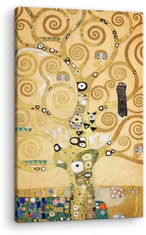 Artenor Quadro Klimt Gustav L'albero della vita (Albero), 20 x 30 cm - Made in Italy, Quadri Moderni Soggiorno, Camera da Letto, Cucina, Poster da Parete, Decorazioni Casa