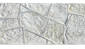 Piastrella Mattonella Gres Porcellanato Effetto Pietra, ciotoli grigi sfumato dim 25 x 50 cm, 10 Pezzi, 1,25 mq, per Rivestimento Interno/Esterno